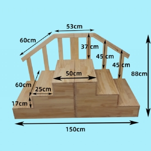 兒童發(fā)育篩查智測(cè)評(píng)估DST兒心Gesell量表專用實(shí)木扶梯木樓梯步梯